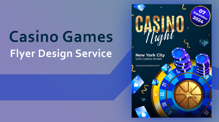 We provide casino slots advertising flyer design service