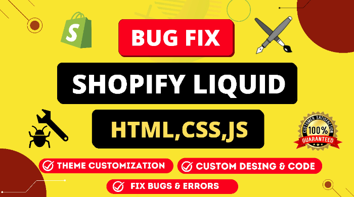 We will do shopify Custom coding and bug fixing