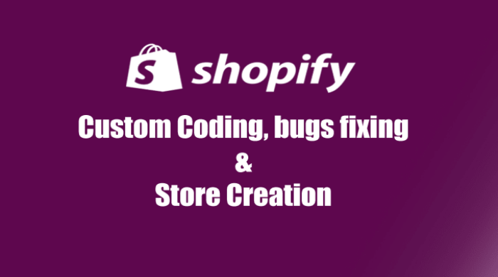 I will do Shopify Custom coding and Shopify Bug Fixing