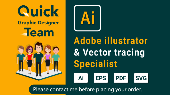 Our Studio will do Vector Art, Vector Tracing using Adobe Illustrator